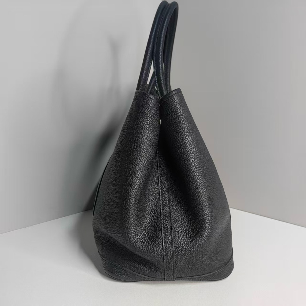 Hermes Garden Party 36 Togo A 2017 Black Silver Hardware Handbag Negonda - Picture 4 of 14